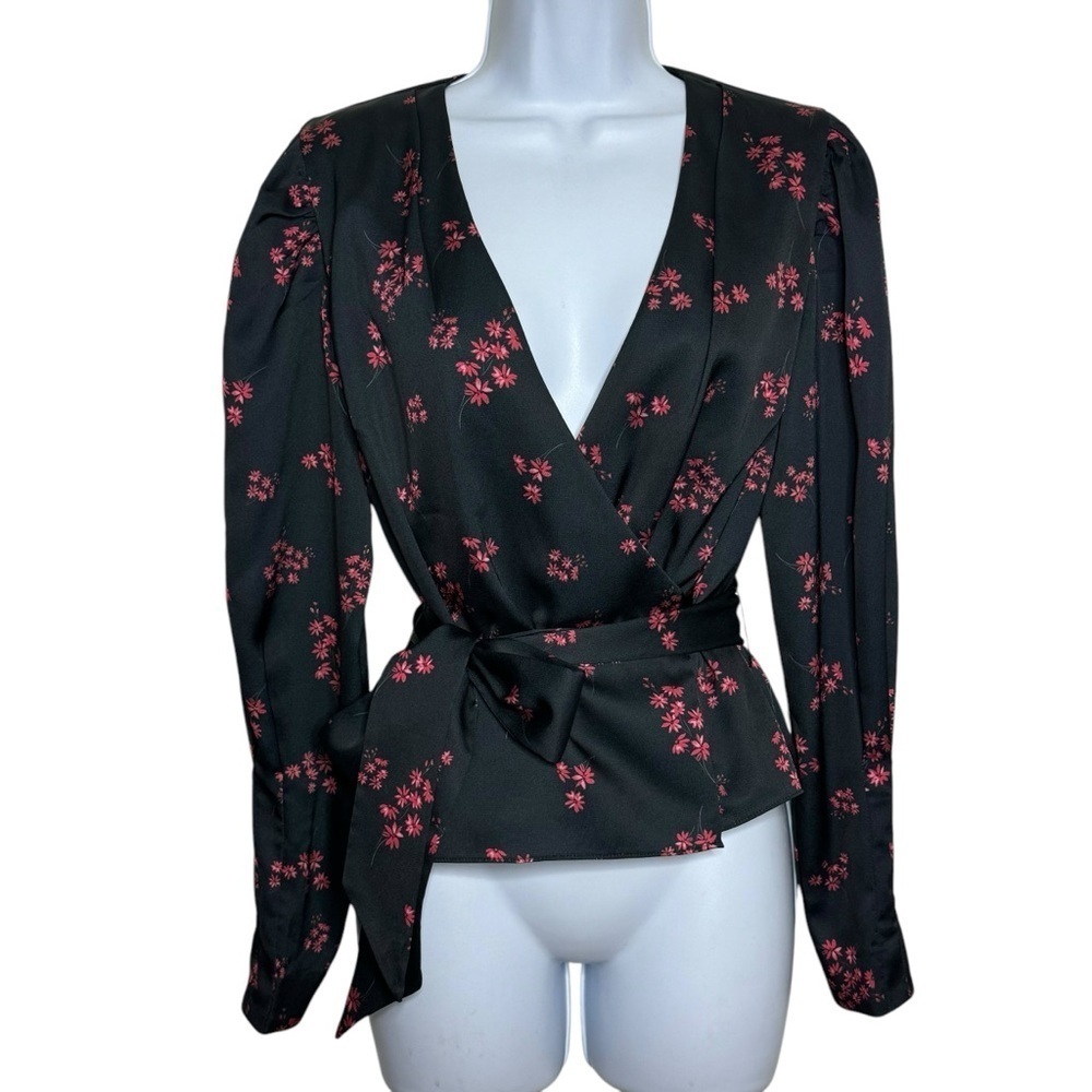 KEEPSAKE The Label Floral Print Wrap Blouse SZ. S - Picture 2 of 14